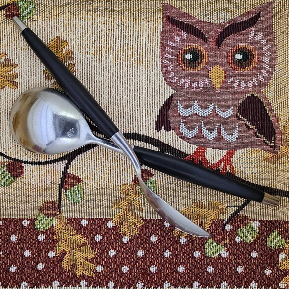 Futura Salad Serving Set 2pc Stainless Steel by Stanley Roberts TOPFLITE JAPAN - Picture 2 of 13